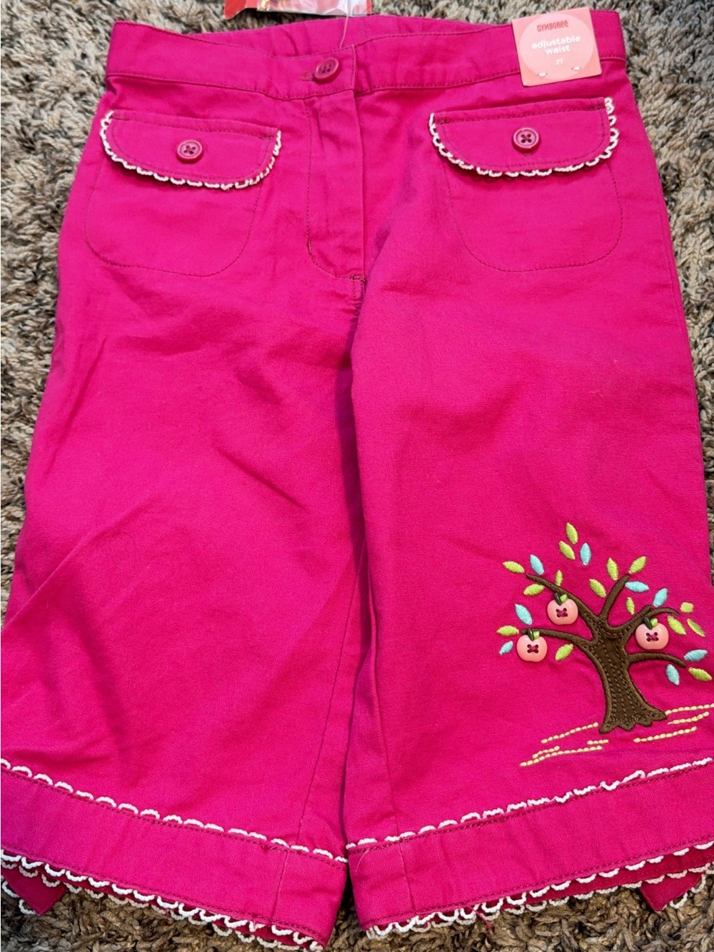 NWT Gymboree candy apple size 2T shorts adjustable waist